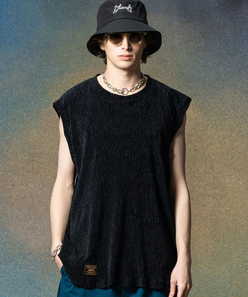 30%OFF【glamb(グラム)】Glamour Crepe Sleeveless T-Shirt グラマー