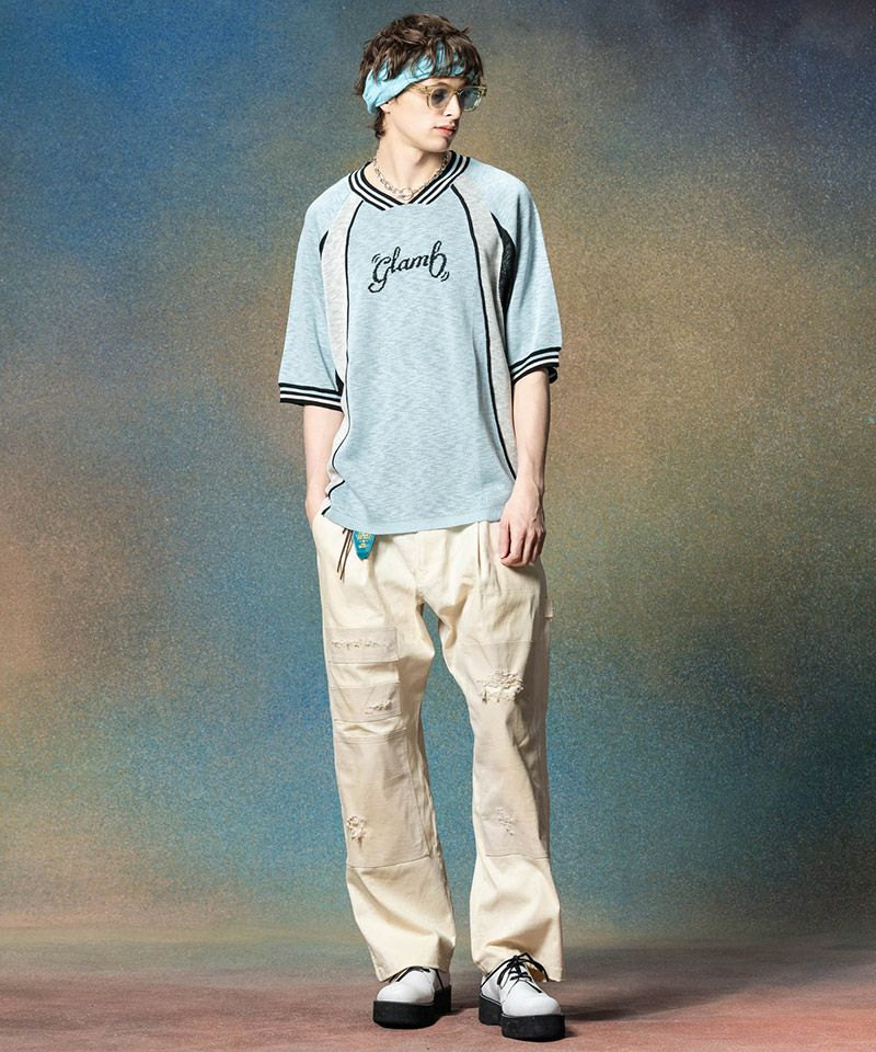 30%OFF【glamb(グラム)】Football Uniform Knit フットボール