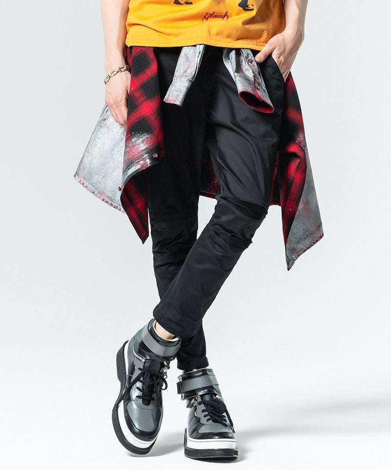 極美品glamb、グラム 8部丈 タック入りサルエルパンツ Mサイズ glamb（グラム） サルエルパンツ M グレー メンズ : ZOZOTOWN Yahoo!店