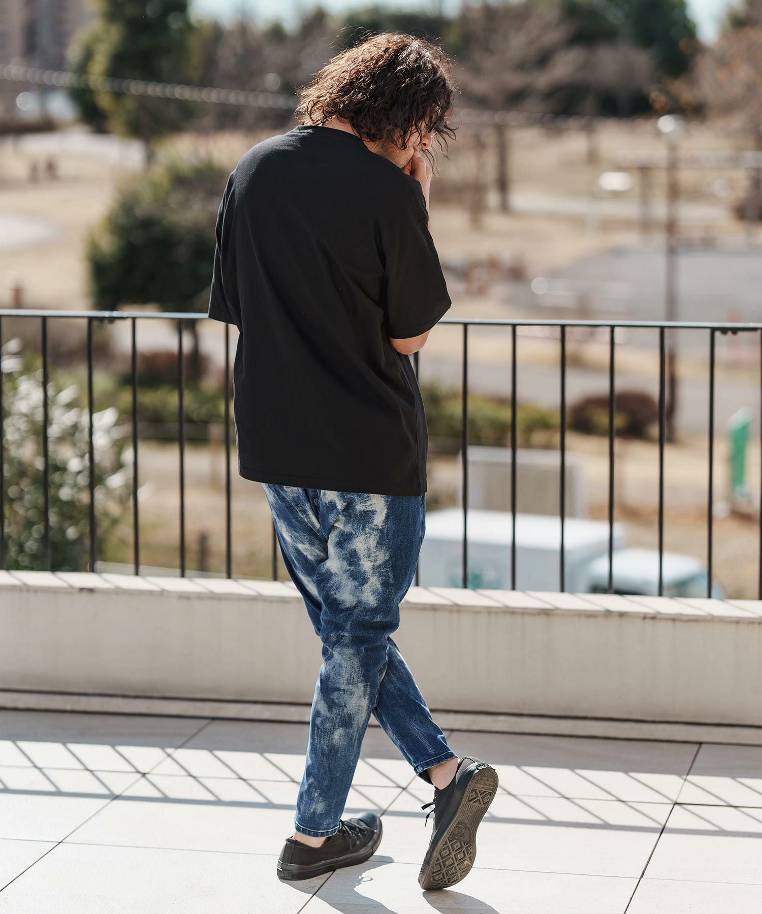 CAMBIO(カンビオ)】Random Bleach Unique Silhouette Pants デニム