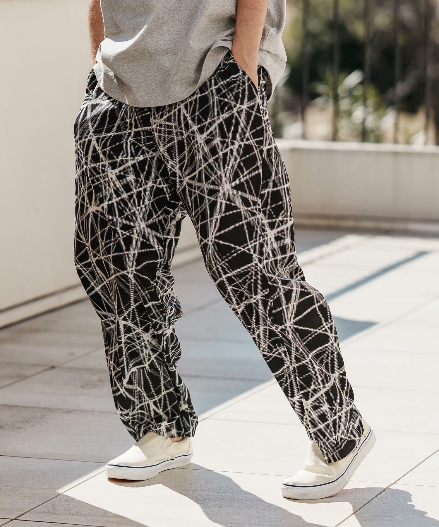 30%OFF【CAMBIO(カンビオ)】Radiation Pattern Wide Straight Pants