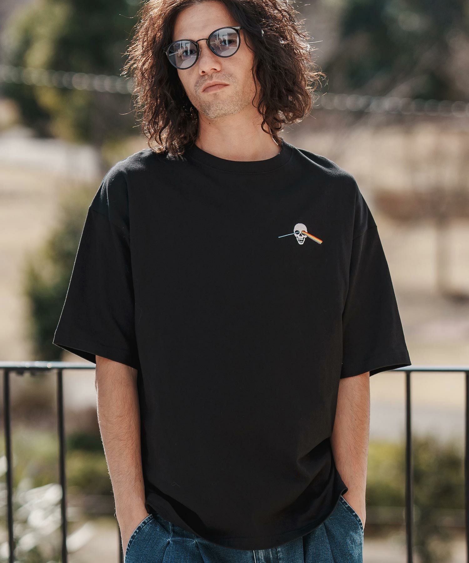 CAMBIO(カンビオ)】刺繍T_Skull rainbow Tシャツ(CASD-146) | CAMBIO