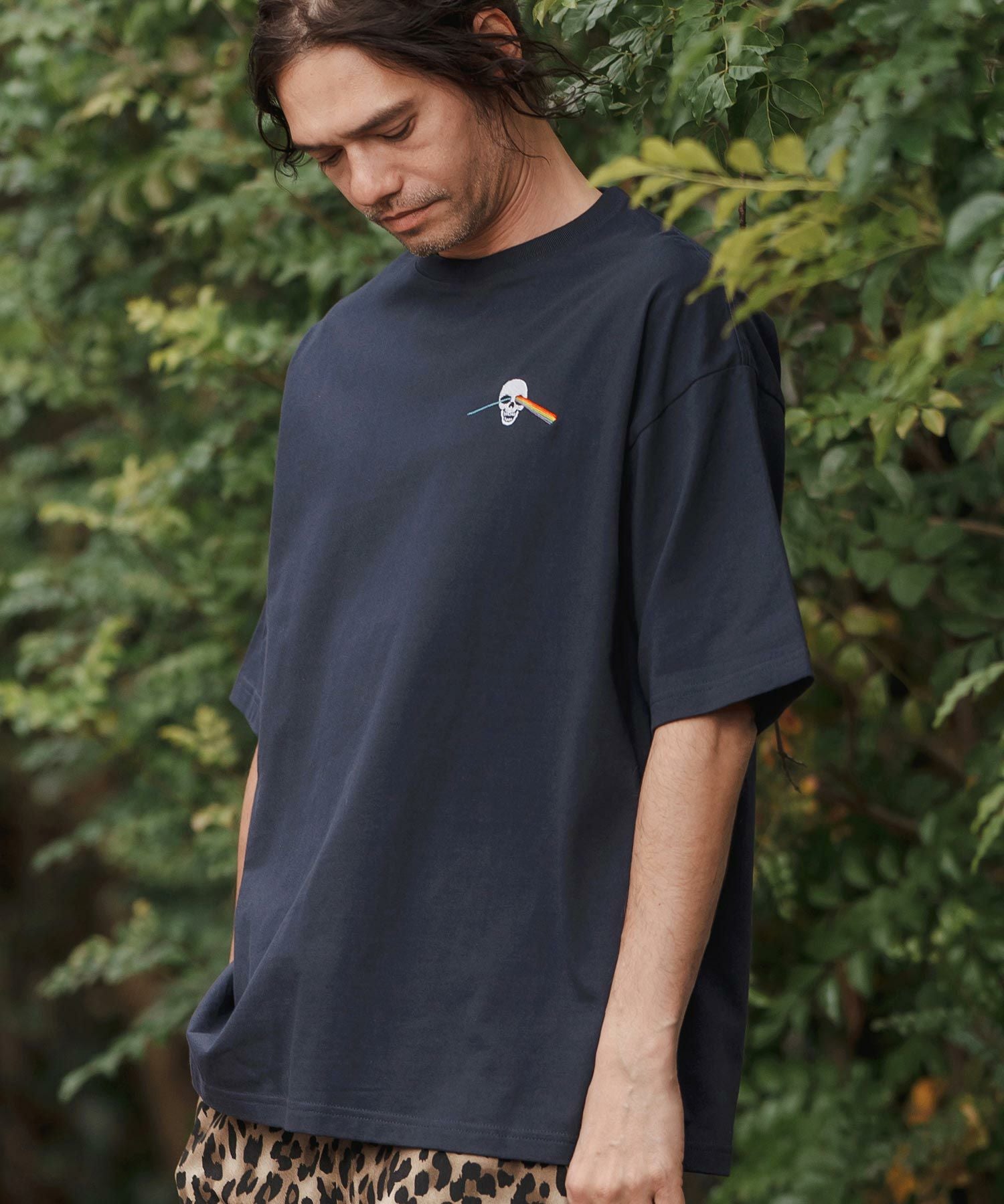 30%OFF【CAMBIO(カンビオ)】刺繍T_Skull rainbow Tシャツ(CASD-146