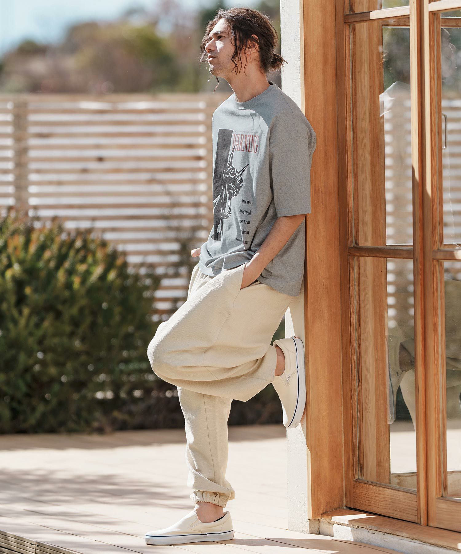 30%OFF【CAMBIO(カンビオ)】プリントT_Warning Tシャツ(CASD-153