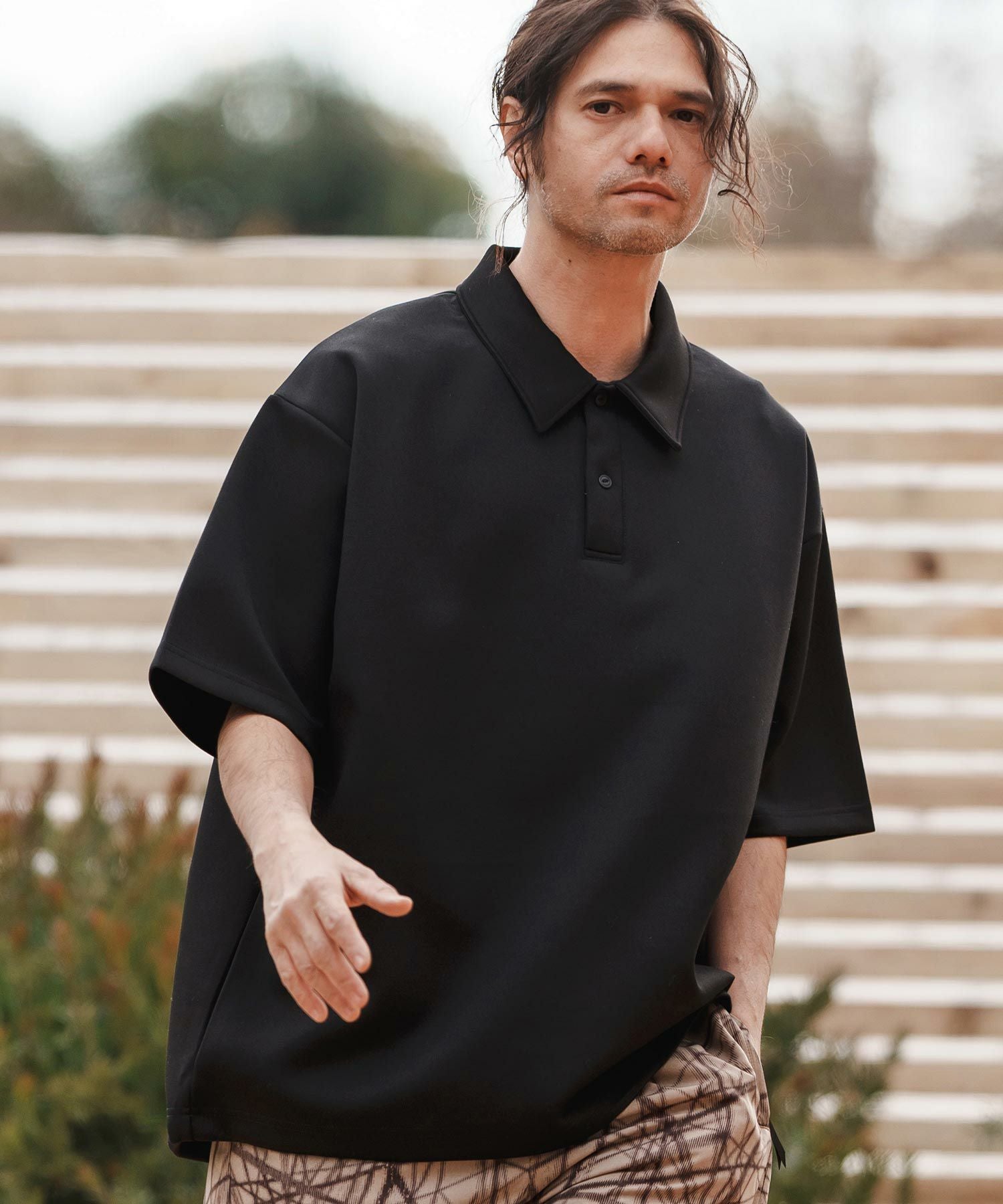 30%OFF【CAMBIO(カンビオ)】ダンボールニットテックポロシャツ(BP