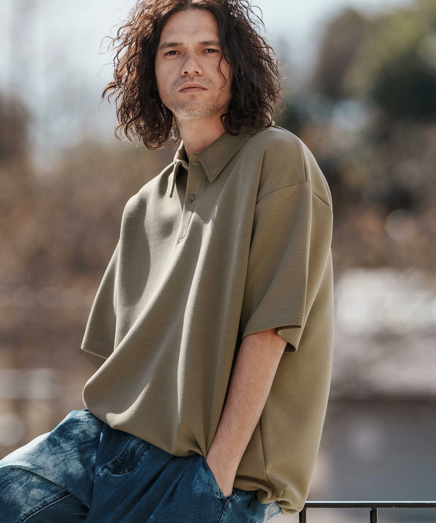 30%OFF【CAMBIO(カンビオ)】ダンボールニットテックポロシャツ(BP