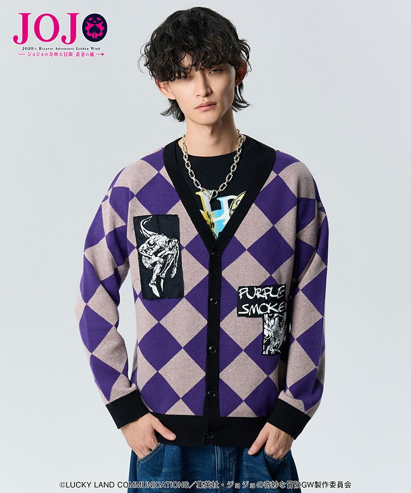 ジョジョ × glamb カーディガン 紫 glamb(グラム)】Pannacotta Fugos Stand Cardigan カーディガン(GB0125