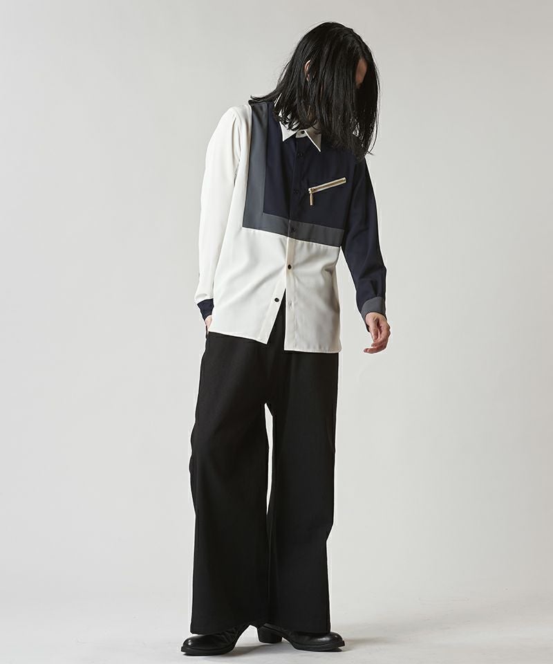 30%OFF【NO ID.(ノーアイディー)】ﾏﾙﾁｸﾚﾘｯｸZIP-SH ジップシャツ(856006