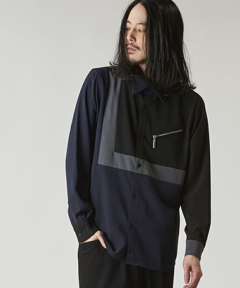 30%OFF【NO ID.(ノーアイディー)】ﾏﾙﾁｸﾚﾘｯｸZIP-SH ジップシャツ(856006
