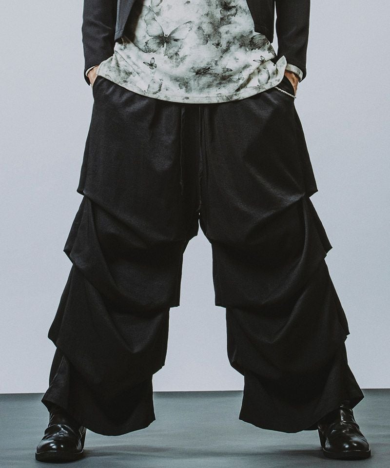 30%OFF【NO ID.(ノーアイディー)】 ｽｰﾊﾟｰﾜｲﾄﾞﾀｯｸPT パンツ(456006-961P