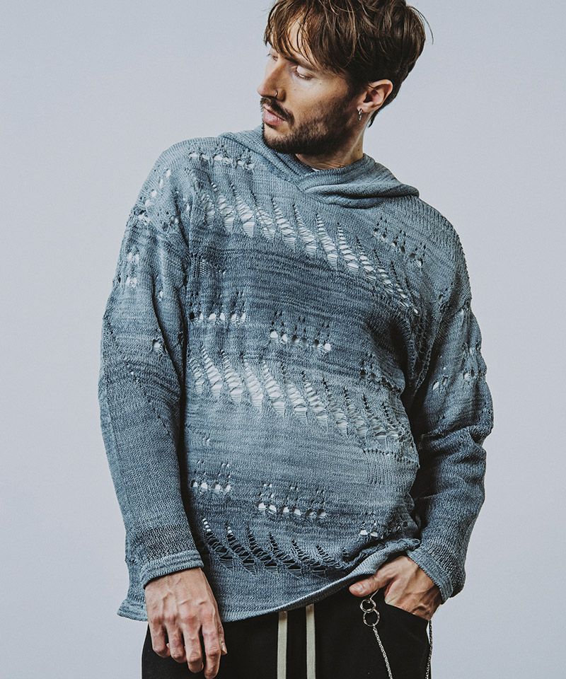 50%OFF【NO ID.(ノーアイディー)】ｼｱｰﾆｯﾄBIGﾊﾟｰｶ(456010-962K 
