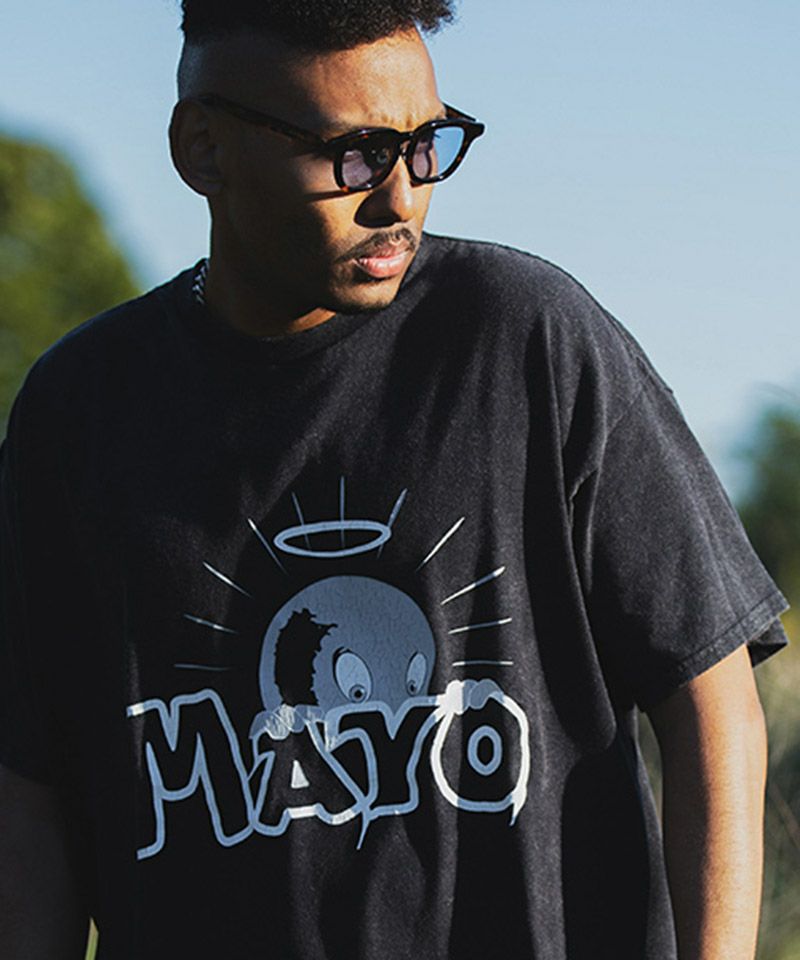 mayo☆mayoブラックM 60%OFF【MAYO(メイヨー)】CUTE & SPOOKY PRINT SHORT SLEEVE TEE T