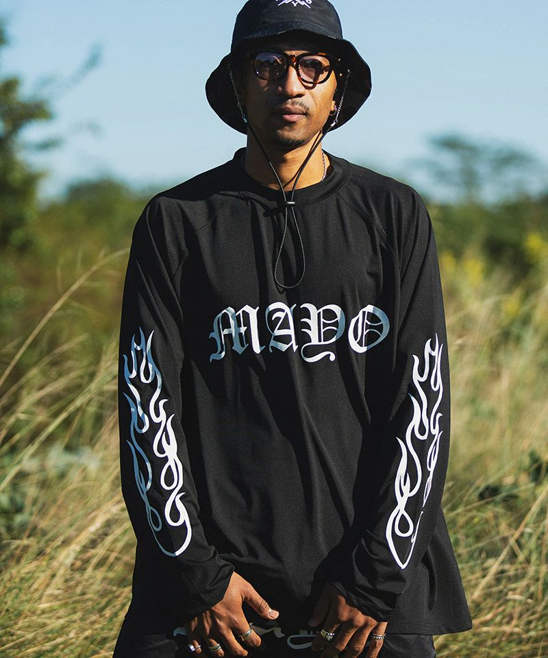 mayo☆mayoブラックM 30%OFF【MAYO(メイヨー)】MAYO FIRE RASH GUARD ラッシュガード(25MY