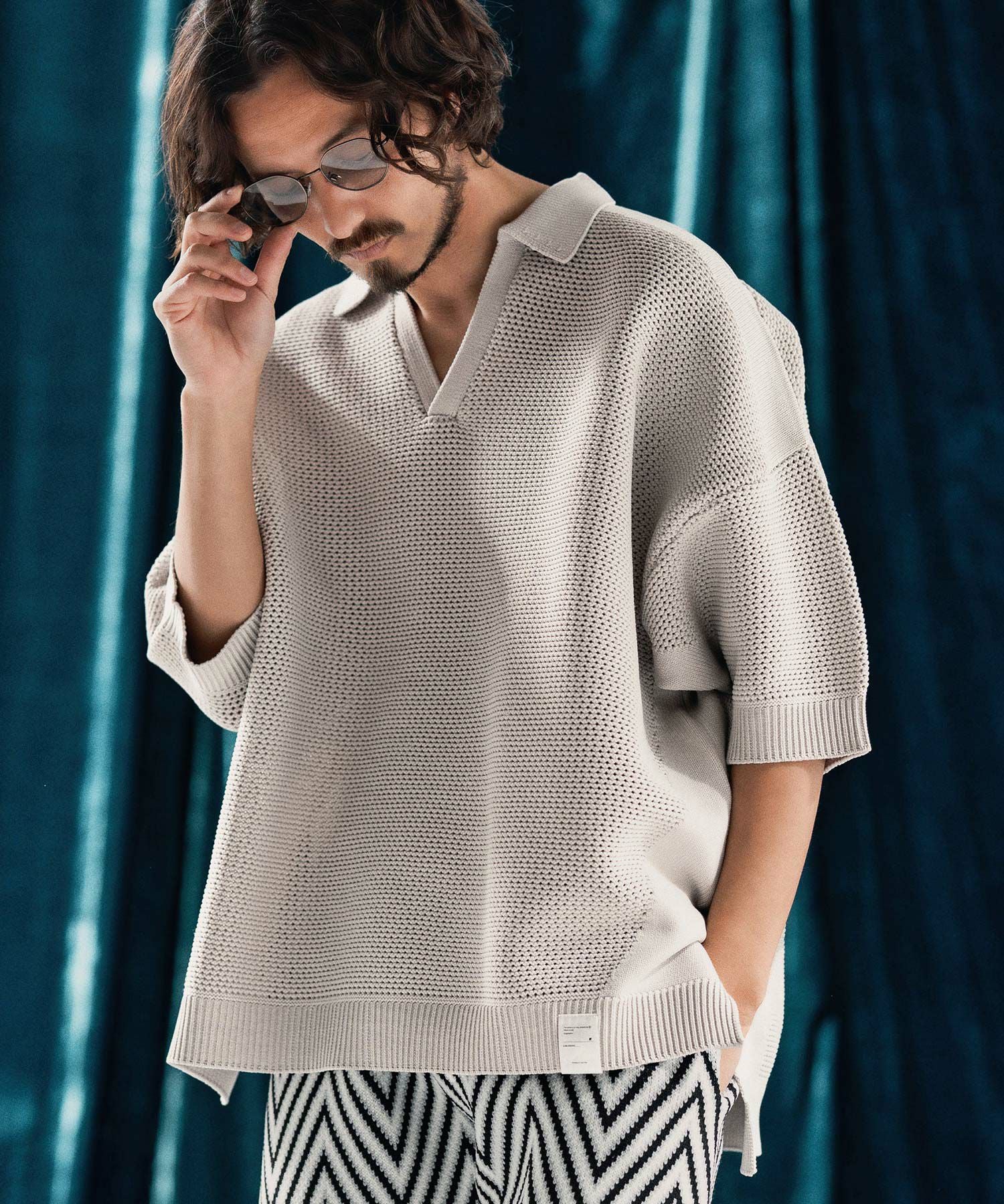 30%OFF【ANGENEHM(アンゲネーム)】Skipper design airy yarn & mesh