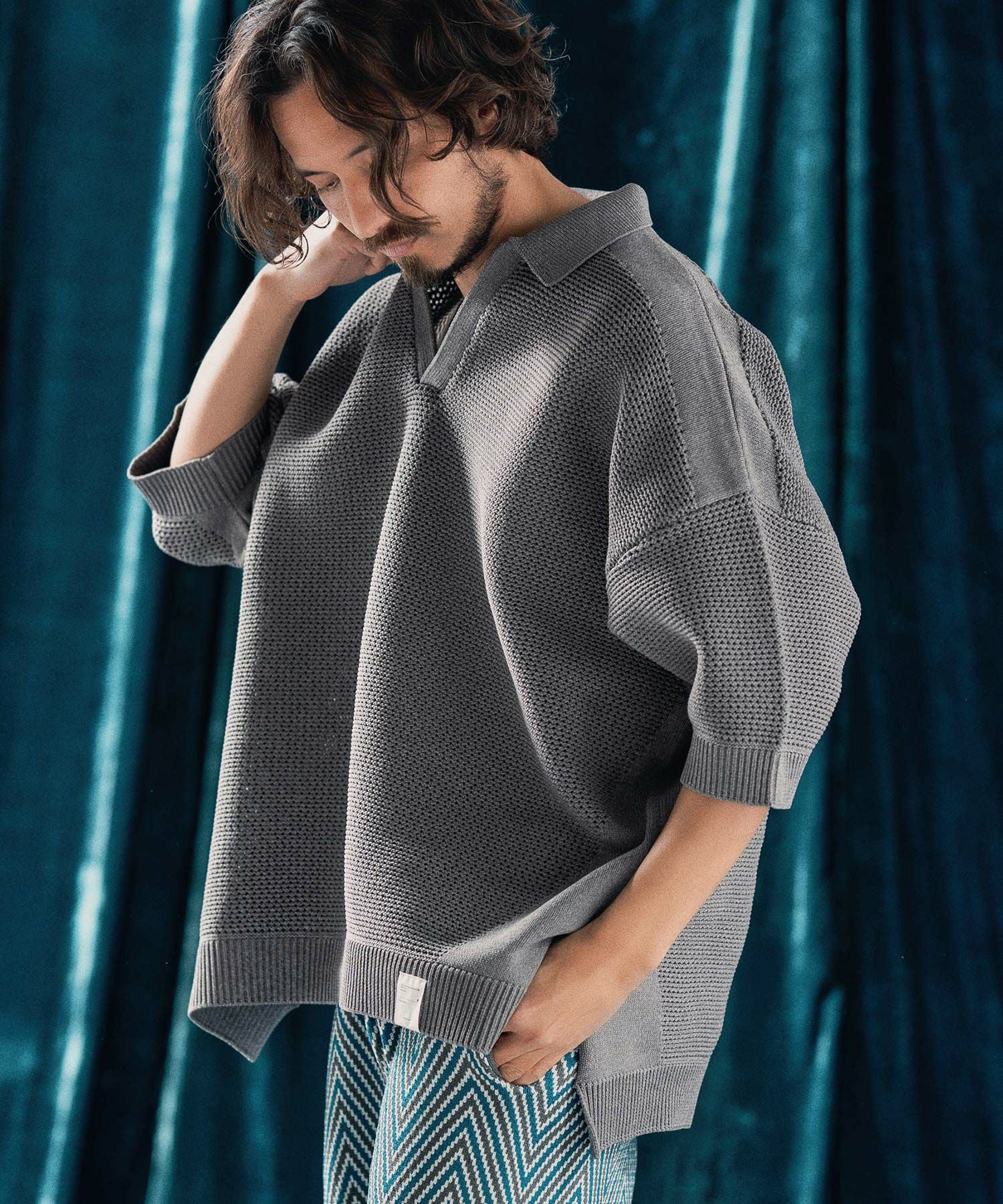 30%OFF【ANGENEHM(アンゲネーム)】Skipper design airy yarn & mesh