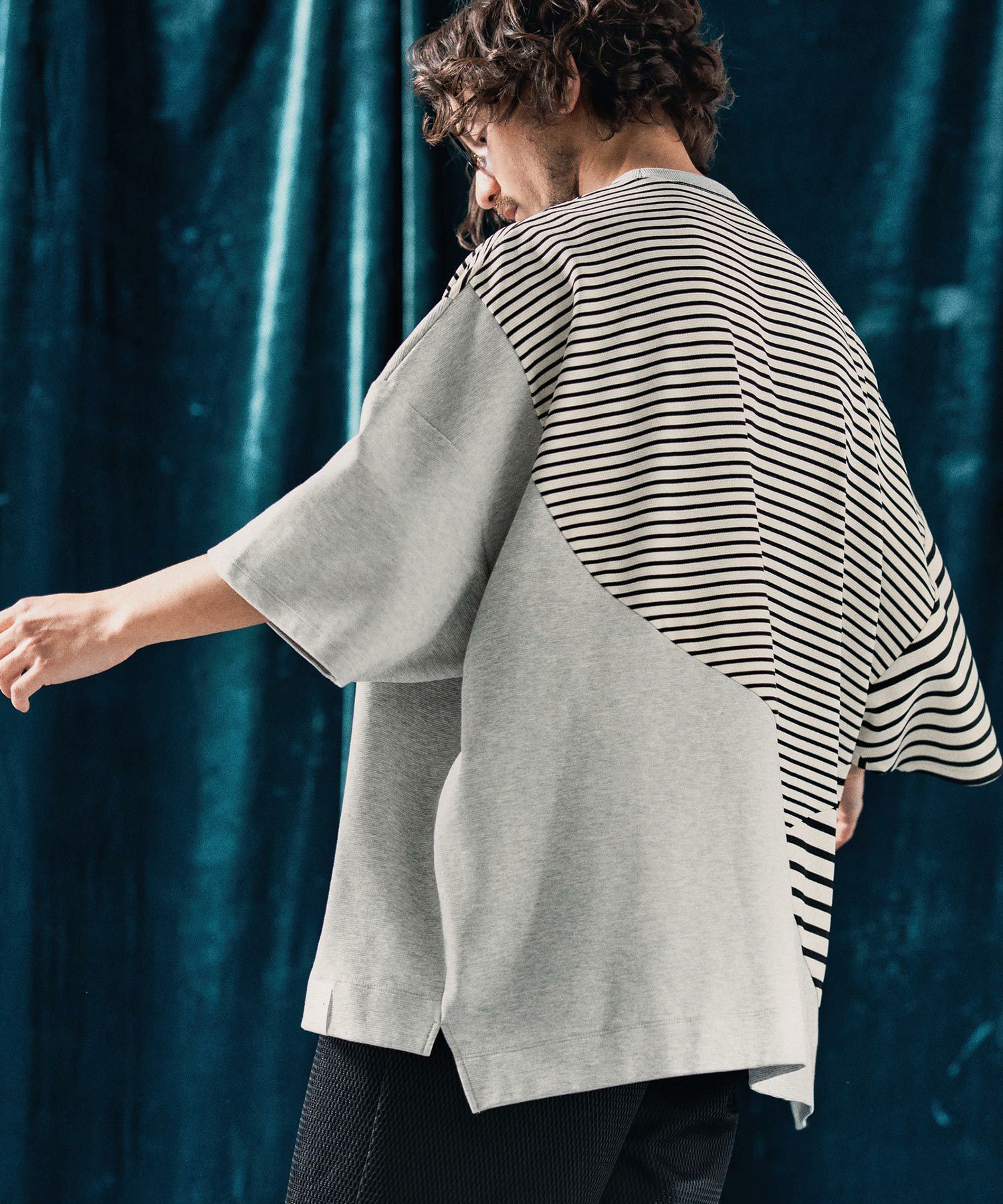 30%OFF【ANGENEHM(アンゲネーム)】Ripple fabric switching design