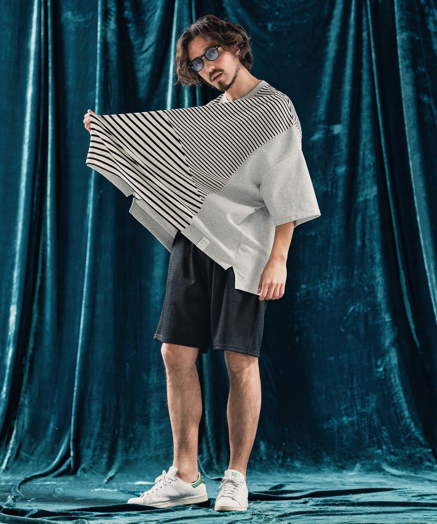 30%OFF【ANGENEHM(アンゲネーム)】Ripple fabric switching design