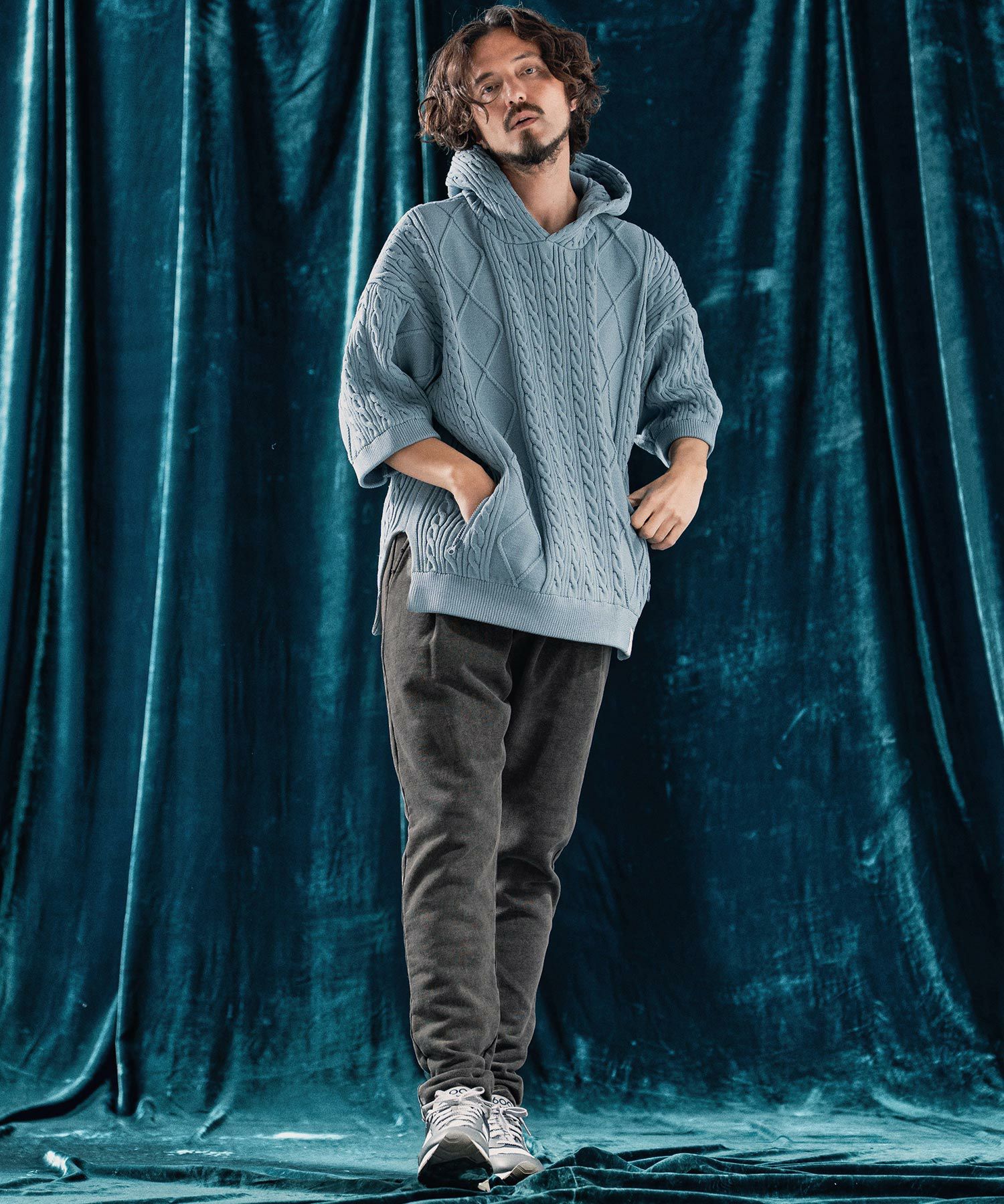 ANGENEHM(アンゲネーム)】Pigment dye tight fit sweat pants