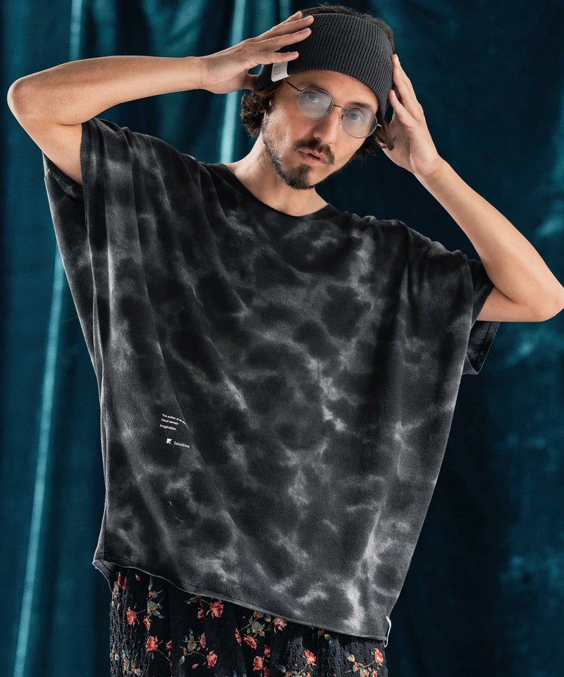 ANGENEHM(アンゲネーム)】Blurred fabric dolman sleeve & oversized T 