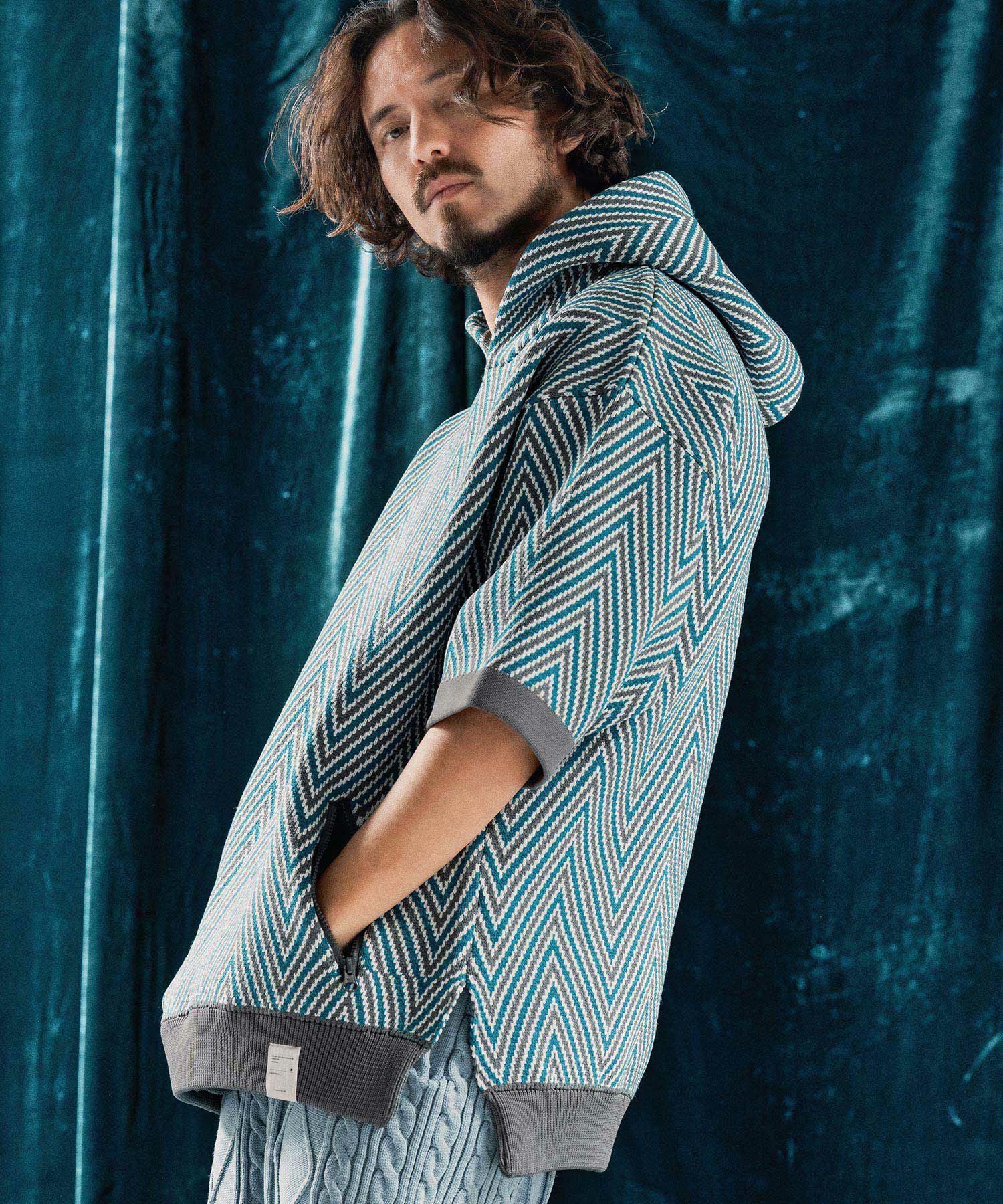 30%OFF【ANGENEHM(アンゲネーム)】Airy yarn wide herringbone short