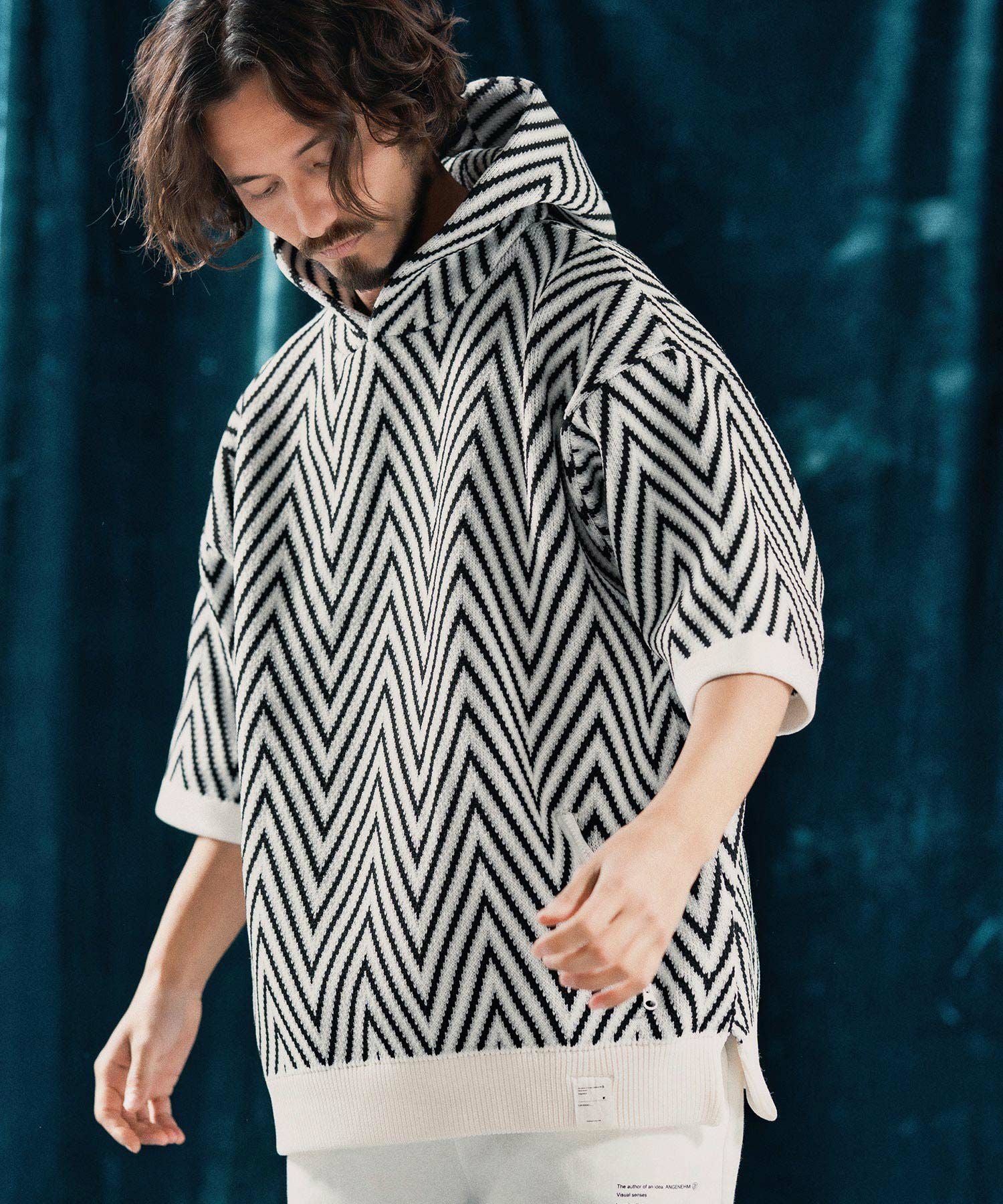 30%OFF【ANGENEHM(アンゲネーム)】Airy yarn wide herringbone short