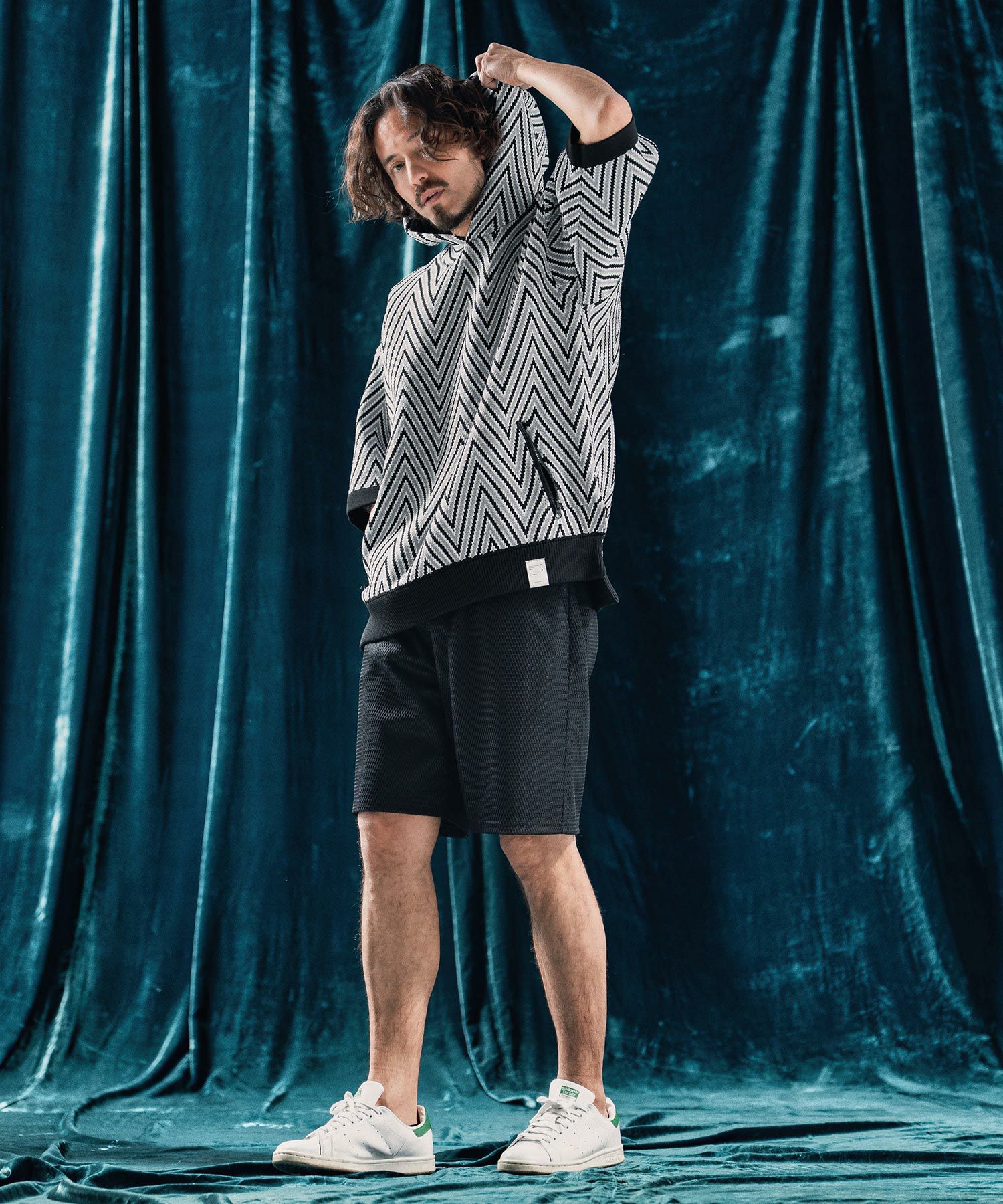 30%OFF【ANGENEHM(アンゲネーム)】Airy yarn wide herringbone short