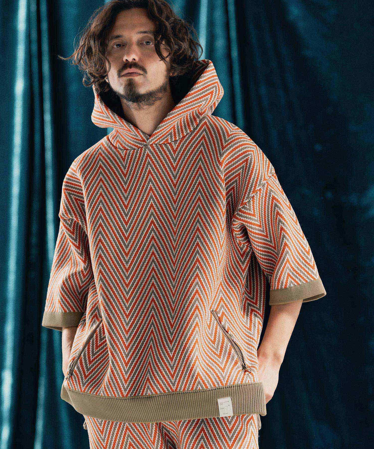アディアム　プルオーバーフーディー　ニットパーカー フォクシー 30%OFF【ANGENEHM(アンゲネーム)】Airy yarn wide herringbone short