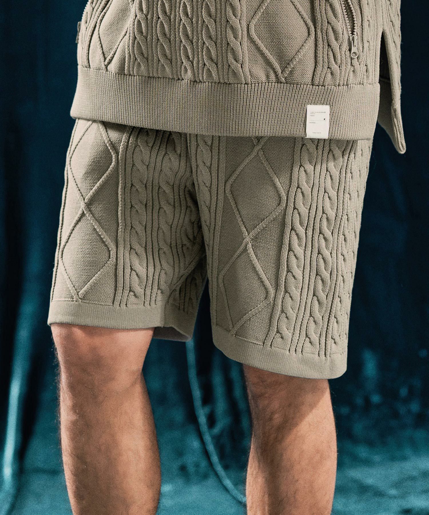 ANGENEHM(アンゲネーム)】Airy yarn cable stitch shorts ニット