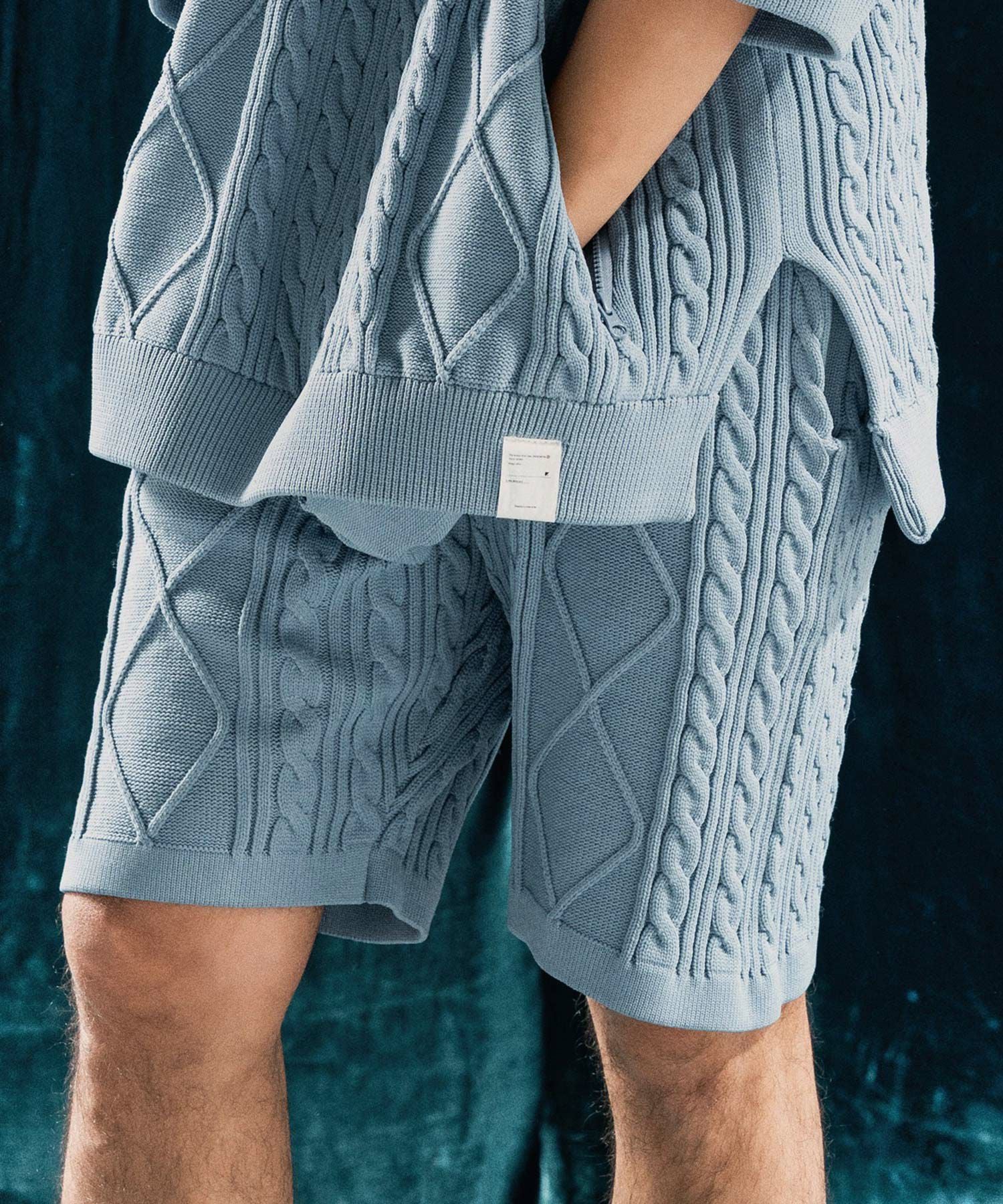 30%OFF【ANGENEHM(アンゲネーム)】Airy yarn cable stitch shorts