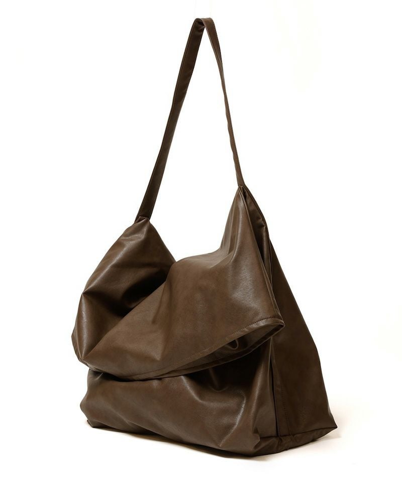 ATTACHMENT(アタッチメント)】SYNTHETIC LEATHER SHOULDER BAG 