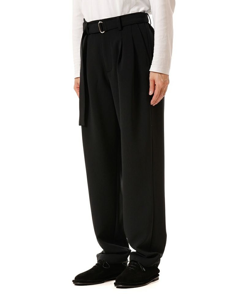 ATTACHMENT(アタッチメント)】PE STRETCH DOUBLE CLOTH BELTED WIDE