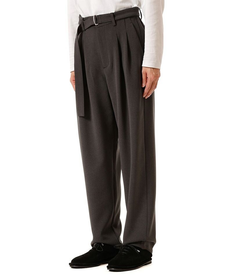 ATTACHMENT(アタッチメント)】PE STRETCH DOUBLE CLOTH BELTED WIDE