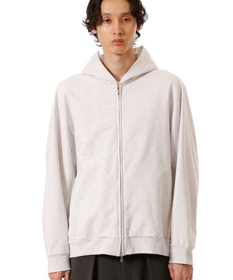 ATTACHMENT(アタッチメント)】CO STRECH TERRYZIP UP HOODIE ジップ