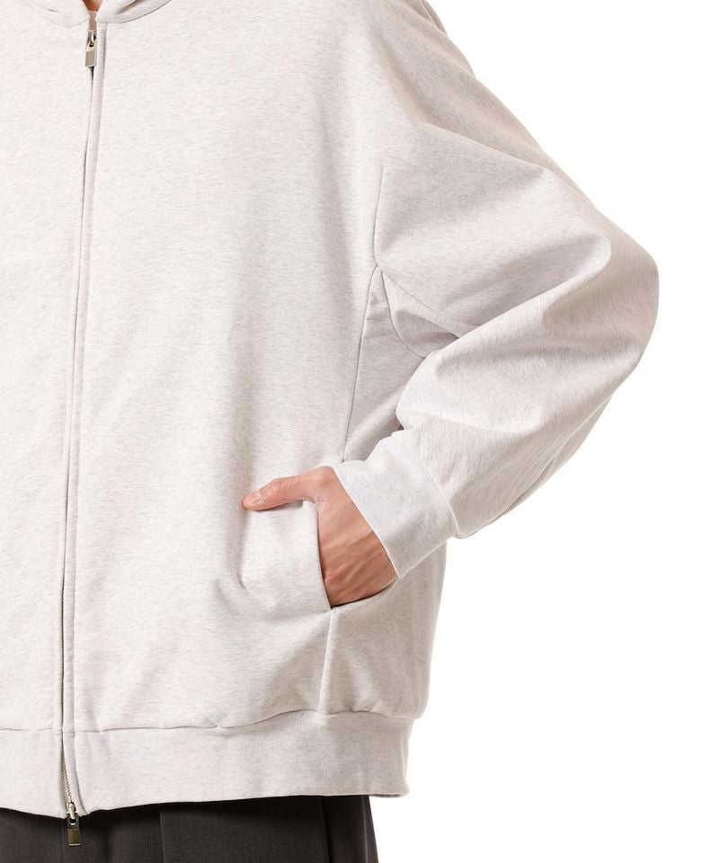 ATTACHMENT(アタッチメント)】CO STRECH TERRYZIP UP HOODIE ジップ