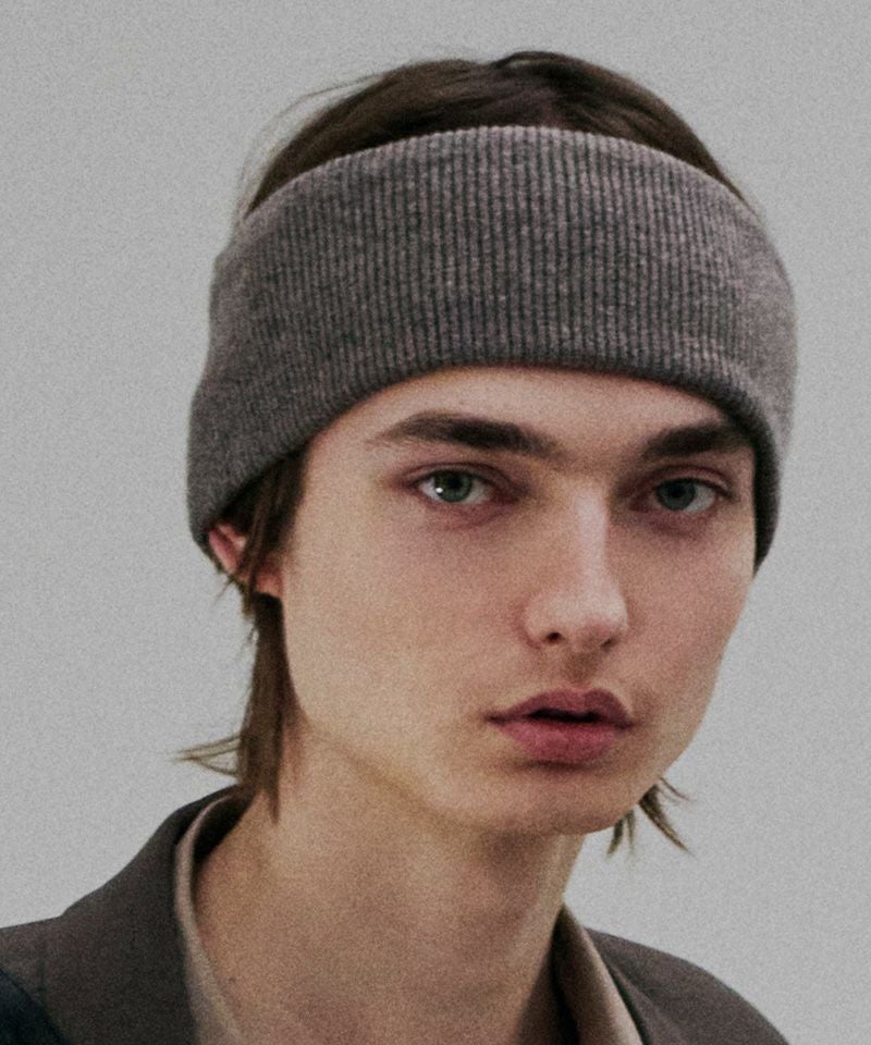 ATTACHMENT(アタッチメント)】CASHMERE KNIT HAIR BAND ヘアーバンド