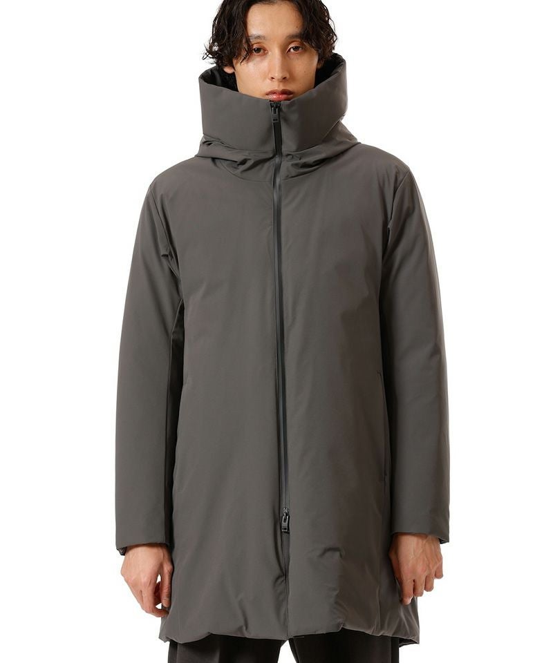ATTACHMENT(アタッチメント)】3LAYER LIGHT TAFFETA HOODED DOWN COAT