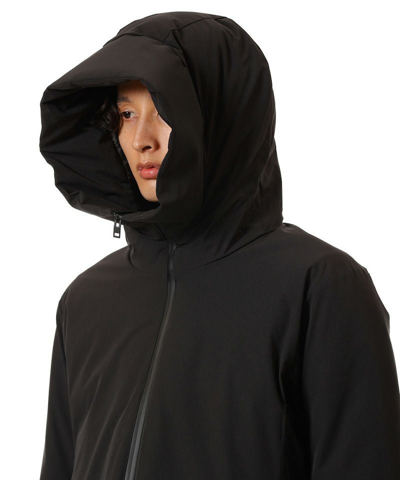 ATTACHMENT(アタッチメント)】3LAYER LIGHT TAFFETA HOODED DOWN COAT
