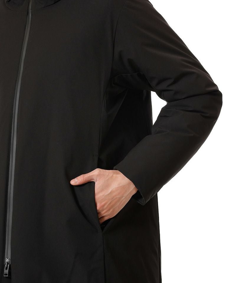 ATTACHMENT(アタッチメント)】3LAYER LIGHT TAFFETA HOODED DOWN COAT