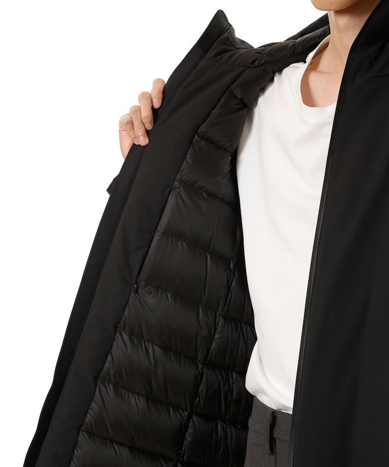 ATTACHMENT(アタッチメント)】3LAYER LIGHT TAFFETA HOODED DOWN COAT