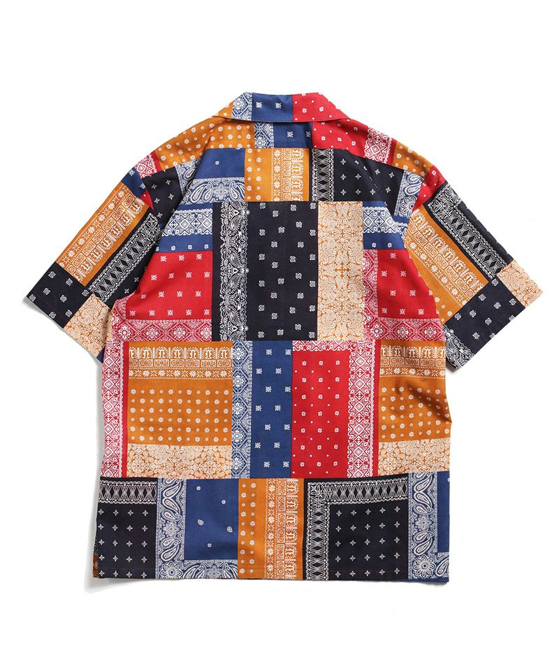 30%OFF【ROTAR(ローター)】Bandana Cloth Open Collar Shirt シャツ