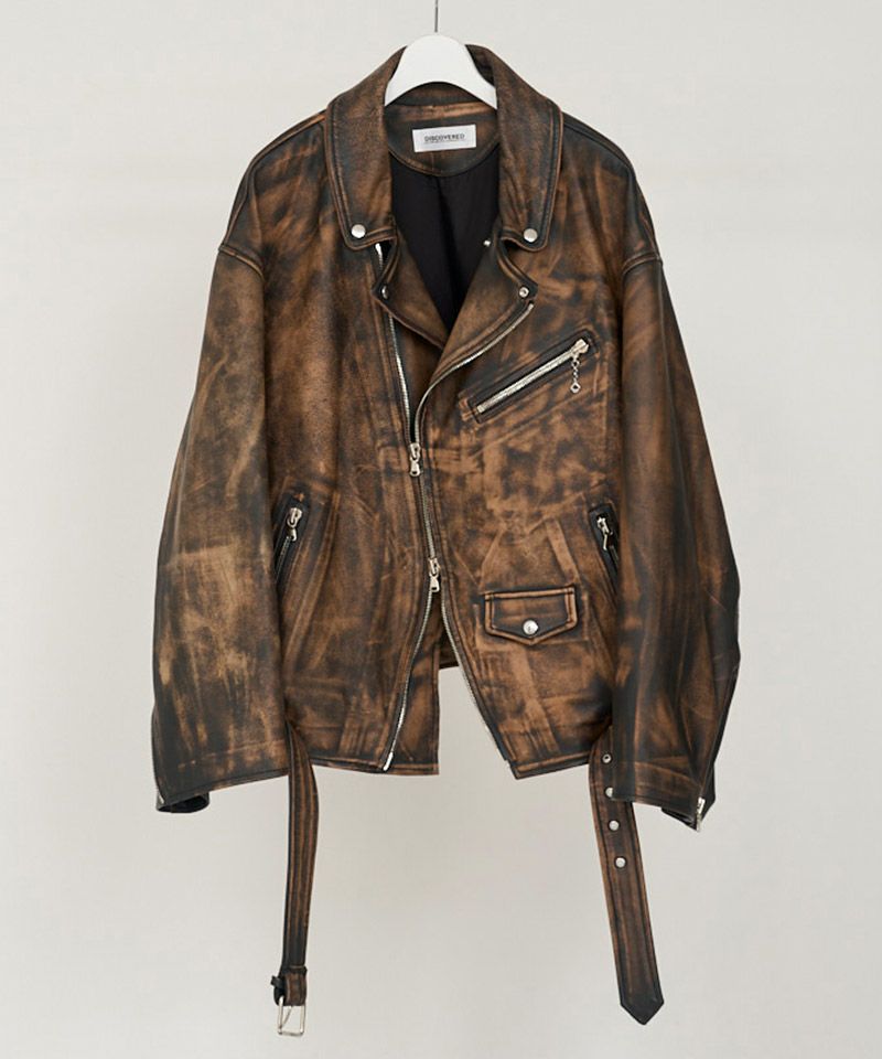 30%OFF【DISCOVERED(ディスカバード)】LEATHER W RIDERS BLOUSON