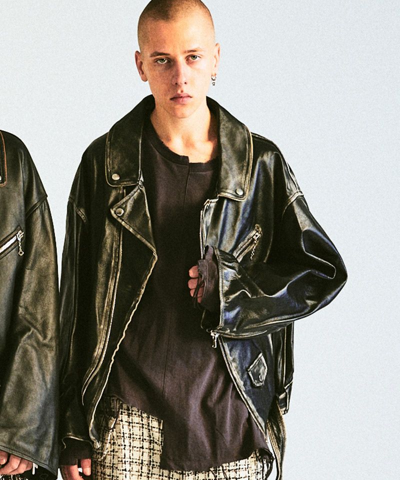 30%OFF【DISCOVERED(ディスカバード)】LEATHER W RIDERS BLOUSON