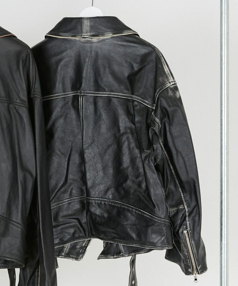 30%OFF【DISCOVERED(ディスカバード)】LEATHER W RIDERS BLOUSON