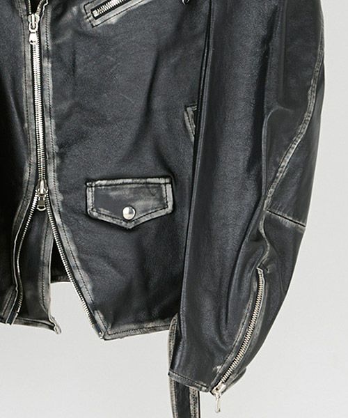 ジャケット・アウター DISCOVERED LEATHER W RIDERS BLOUSON DISCOVERED | LEATHER W RIDERS BLOUSON