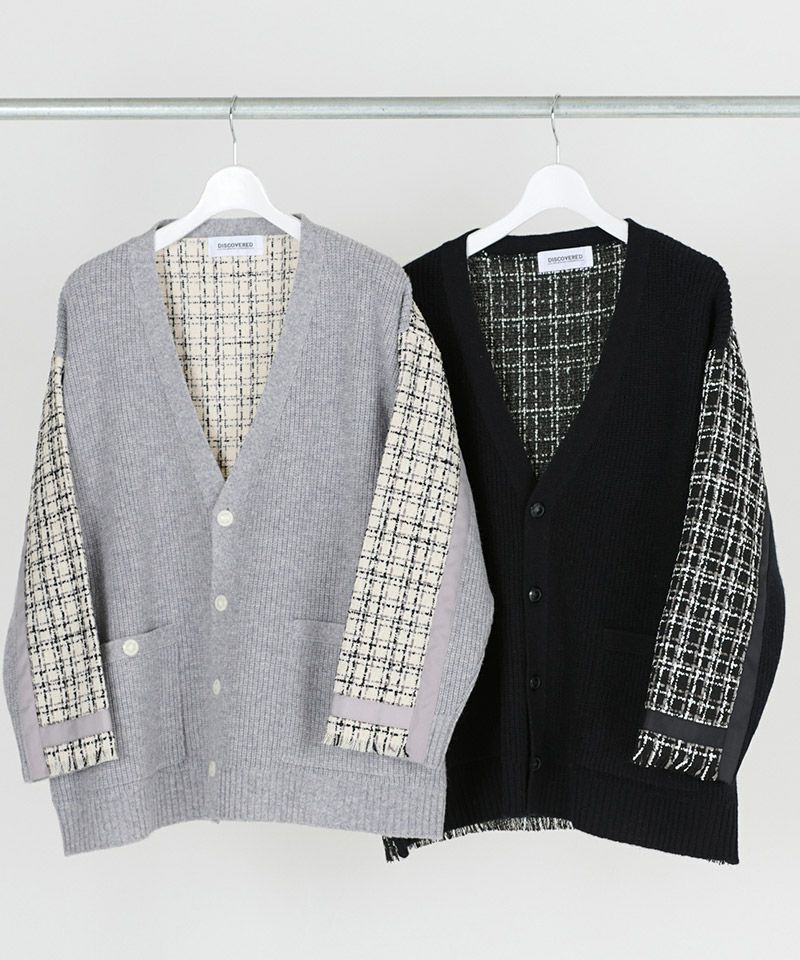 DISCOVERED(ディスカバード)】TWEED MIX KNIT BLOUSON カーディガン(DC