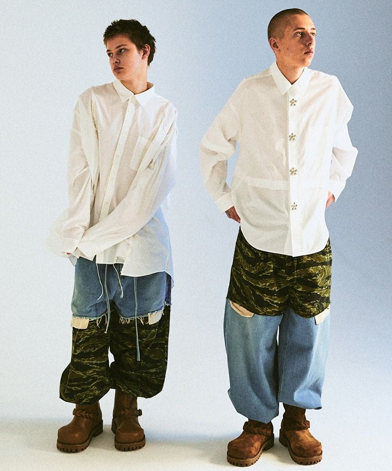 50%OFF【DISCOVERED(ディスカバード)】LAYERED ARMY DENIM PANTS