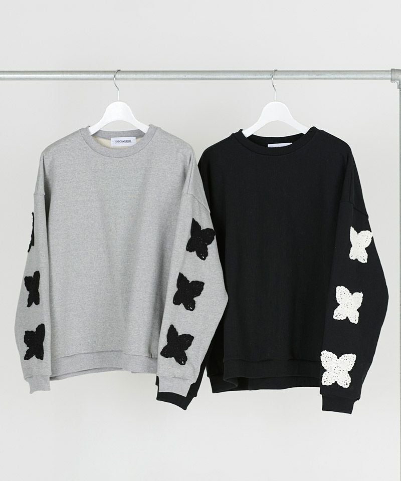 30%OFF【DISCOVERED(ディスカバード)】BUTTERFLY CROCHET SWEAT