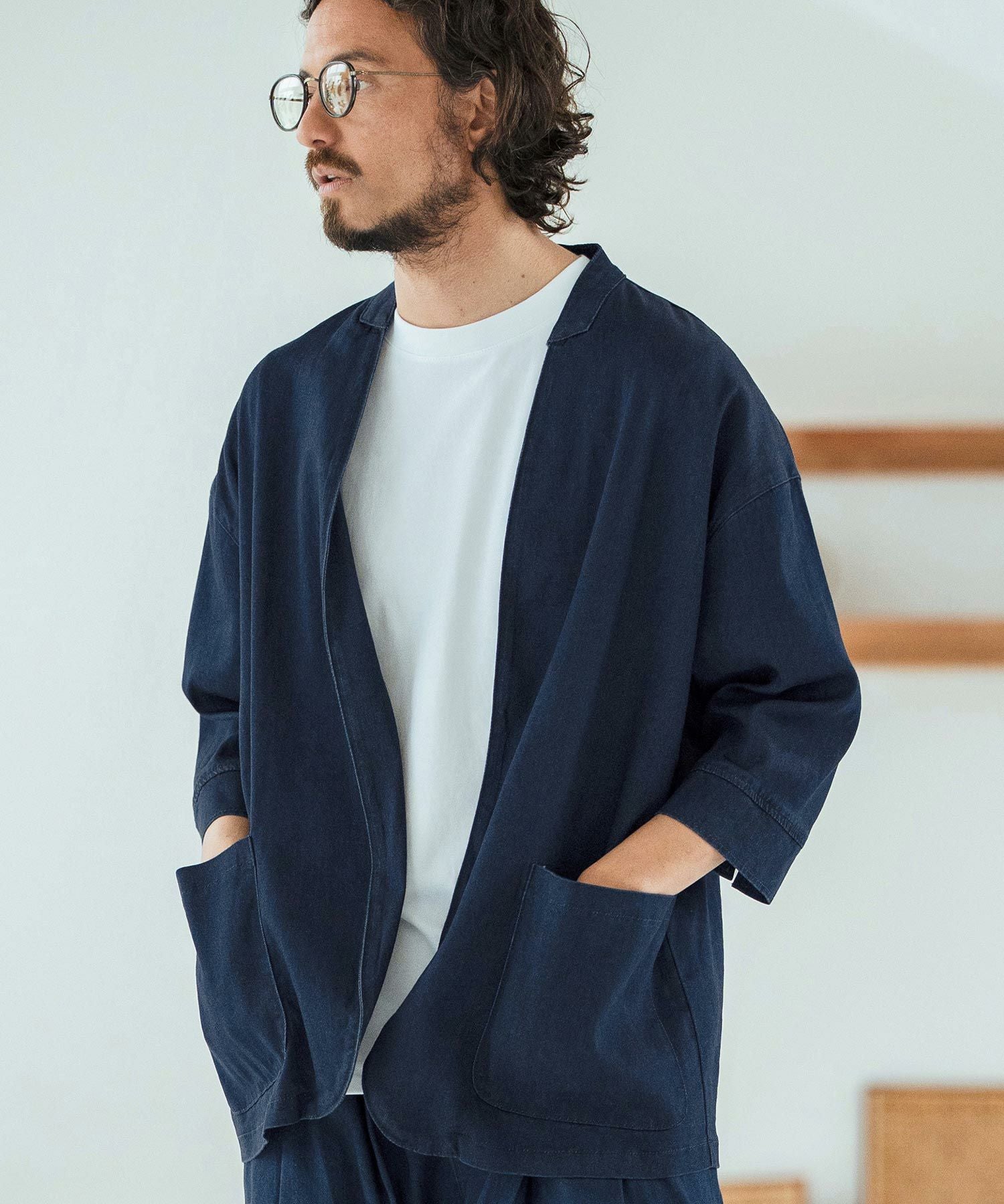 30%OFF【Magine(マージン)】Rayon Denim Fabric Button & Lapelless 3