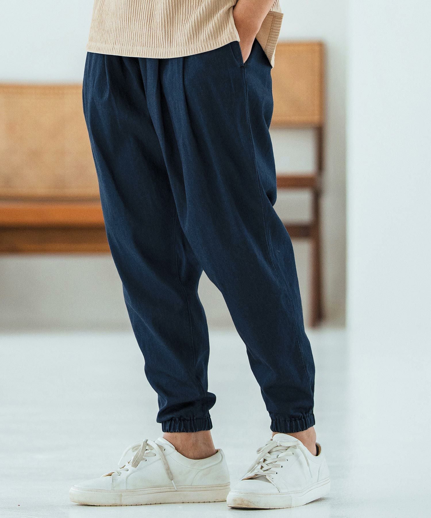 Magine(マージン)】Rayon Denim Fabric Tapered Pants デニムパンツ
