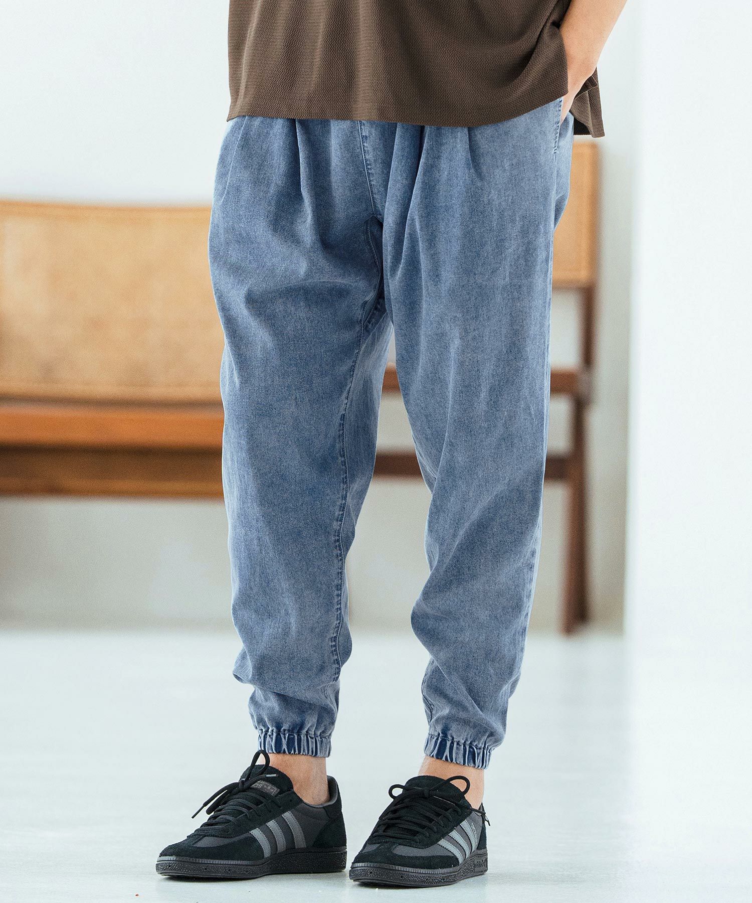 Magine(マージン)】Rayon Denim Fabric Tapered Pants デニムパンツ